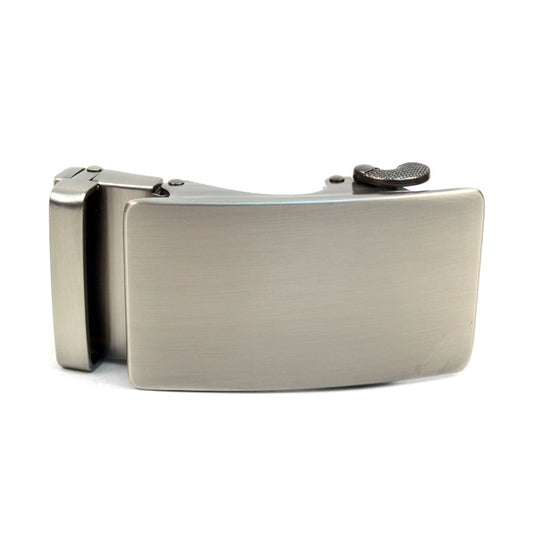 Brown Genuine Leather Belt with Sliding Ratchet Buckle