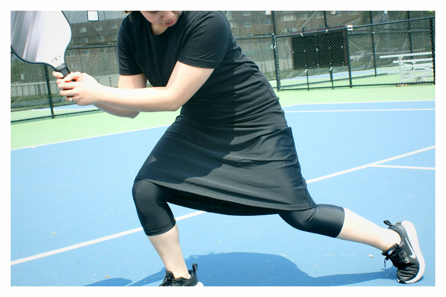 Hi-waisted, Long All-activity Skirt with Attached Capri-length Leggings