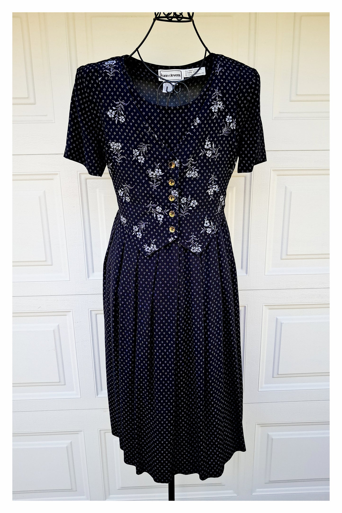 Karin Stevens Black Casual Dress, Size 10
