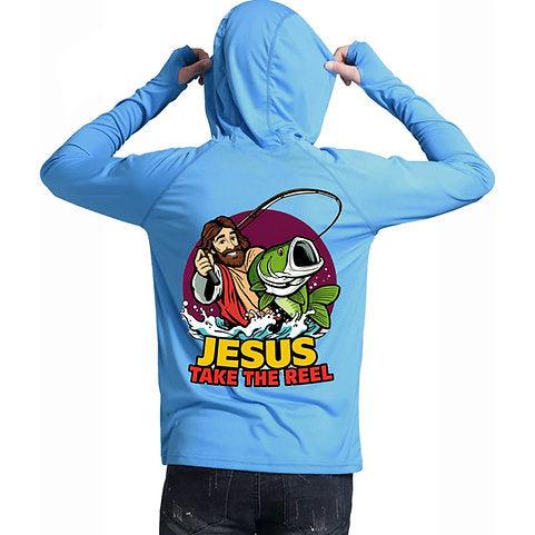 Jesus Take the Reel - Performance Long-Sleeve Hoodie