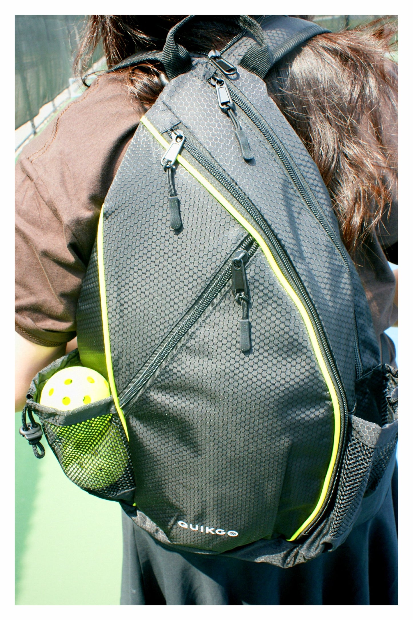 Pickleball Sling Bag with 3 Padded Compartments