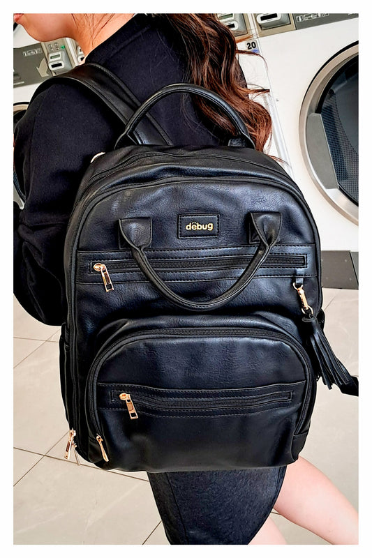 Diaper Bag with Cargo Compartments and Fold-out Changing Pad