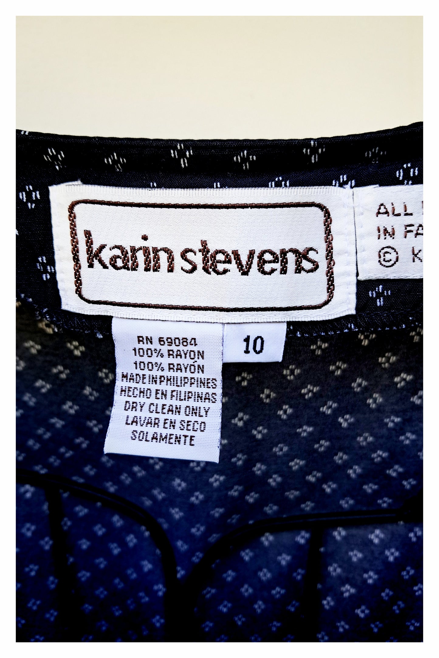 Karin Stevens Black Casual Dress, Size 10