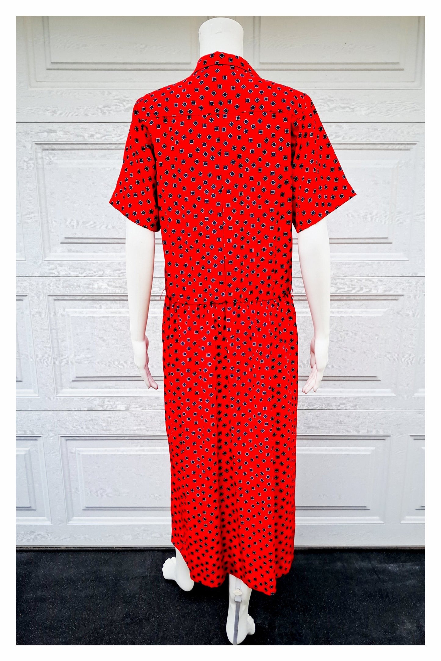 Talbots Short Sleeve Red Maxi Dress, Size 10