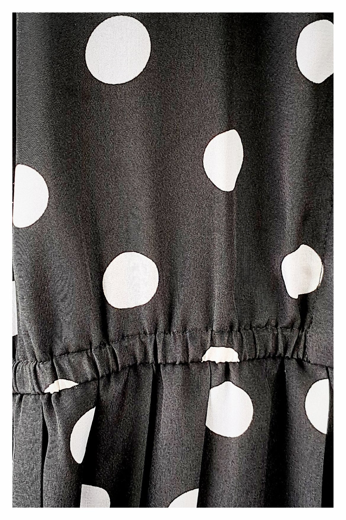 Talbots Short Sleeve, Black & White Polka Dot Maxi Dress, Size 10