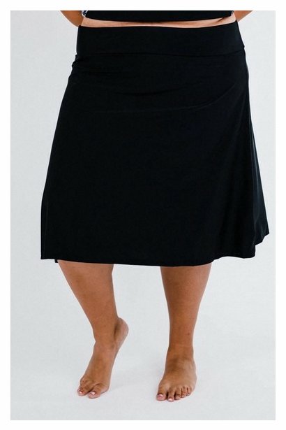 Hi-waisted, Long All-activity Skirt with Attached Capri-length Leggings