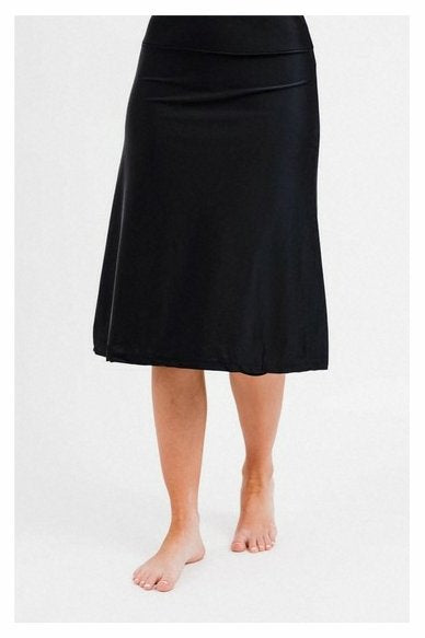 Hi-waisted, Long All-activity Skirt with Attached Capri-length Leggings