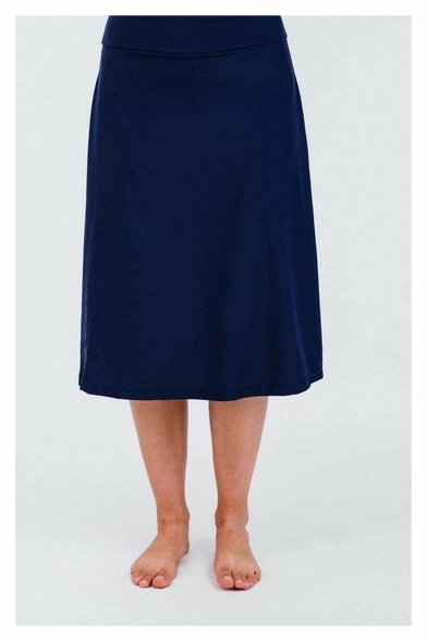 Hi-waisted, Long All-activity Skirt with Attached Capri-length Leggings