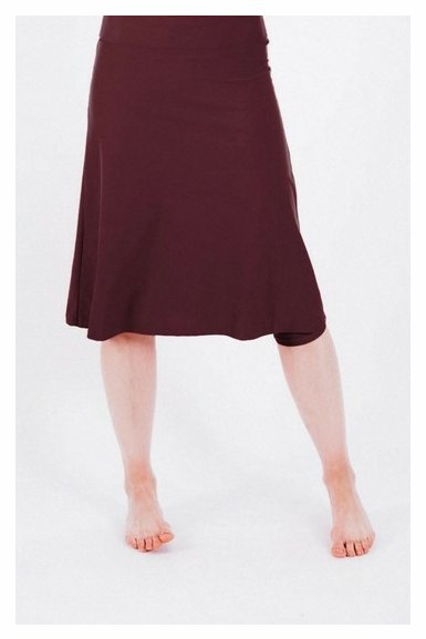 Hi-waisted, Long All-activity Skirt with Attached Capri-length Leggings